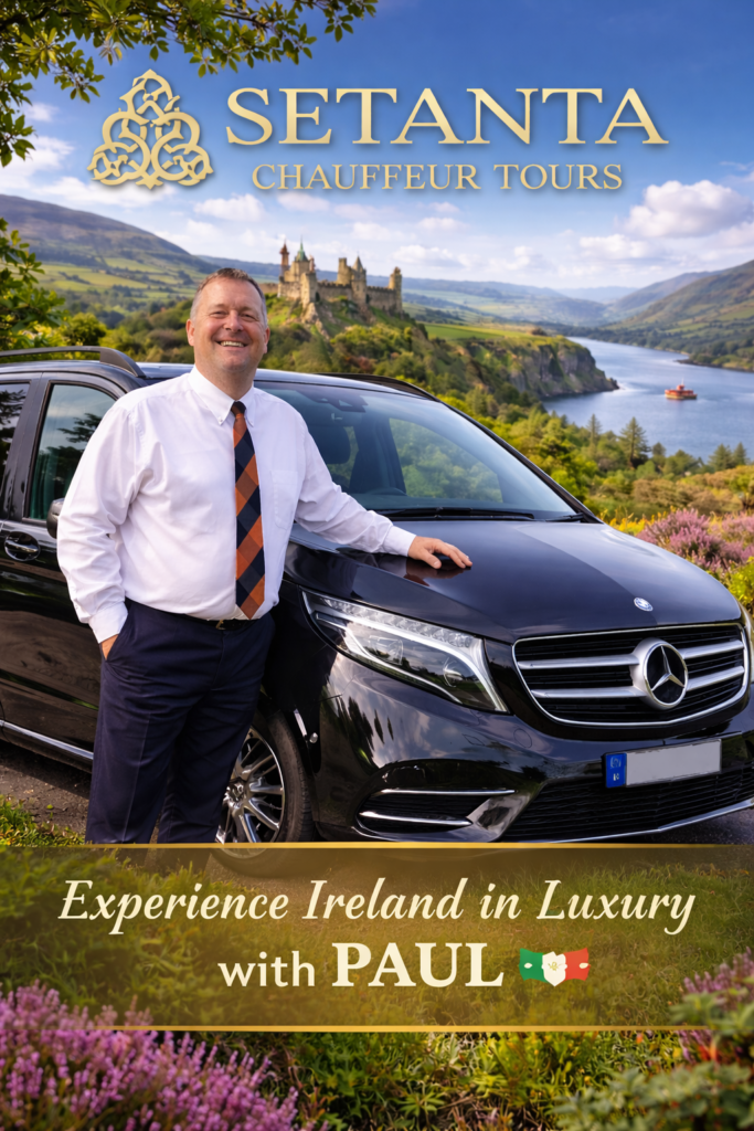 PAUL SMITH PROVIDING A CHAUFFEUR TOUR OF IRELAND FOR SOME AMERICAN TOURISTS