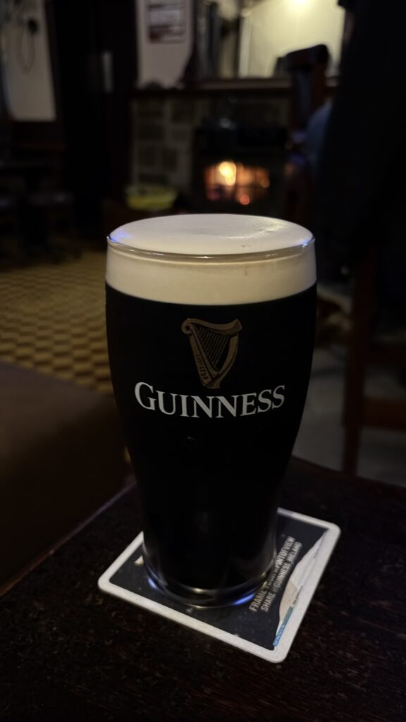 Pints of Guinness are just beautiful at Matt molloys 