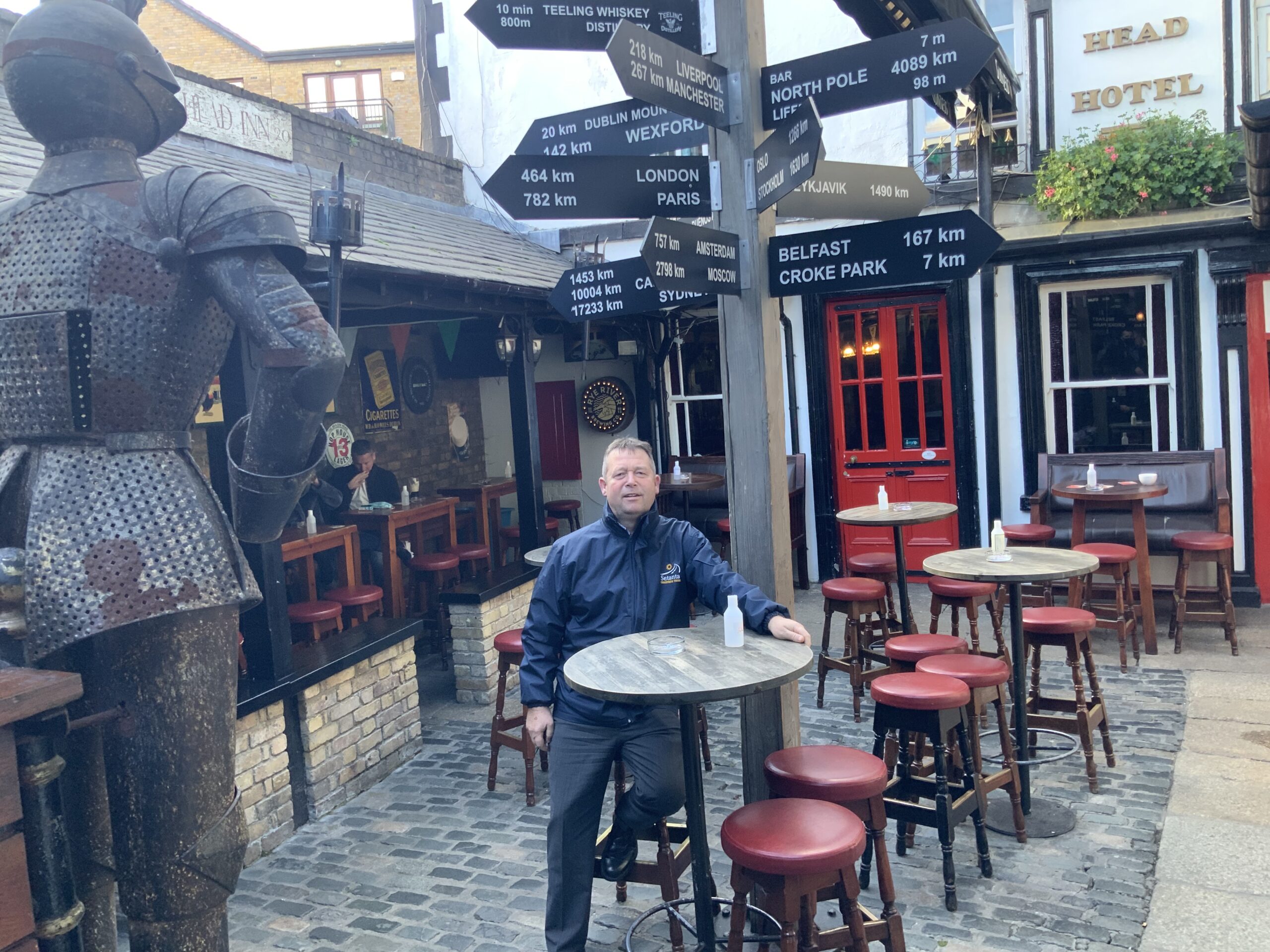 Paul our driver guide at Dublins oldest pub ,The Brazen Head